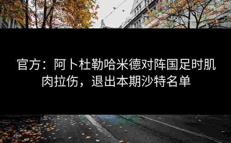 官方：阿卜杜勒哈米德对阵国足时肌肉拉伤，退出本期沙特名单